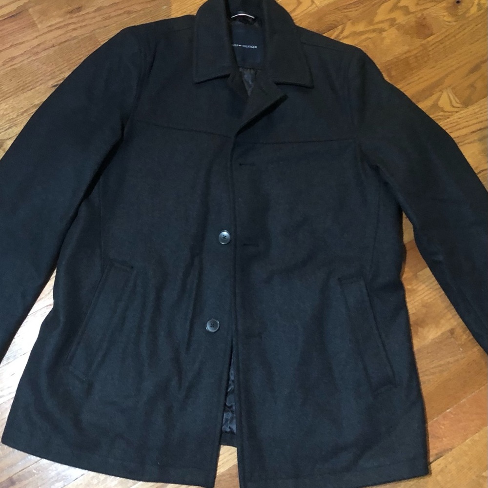 Tommy Hilfiger Men’s Wool Peacoat Size XL - Picture 2 of 8